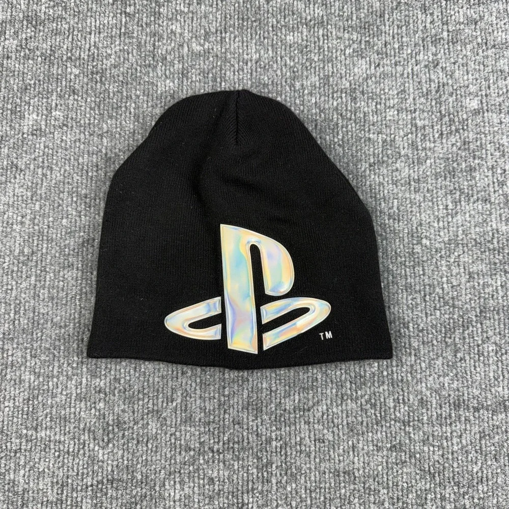 H&M PlayStation Hat Beanie Knit Black‎ Boys One Size Youth Gamer Video Game